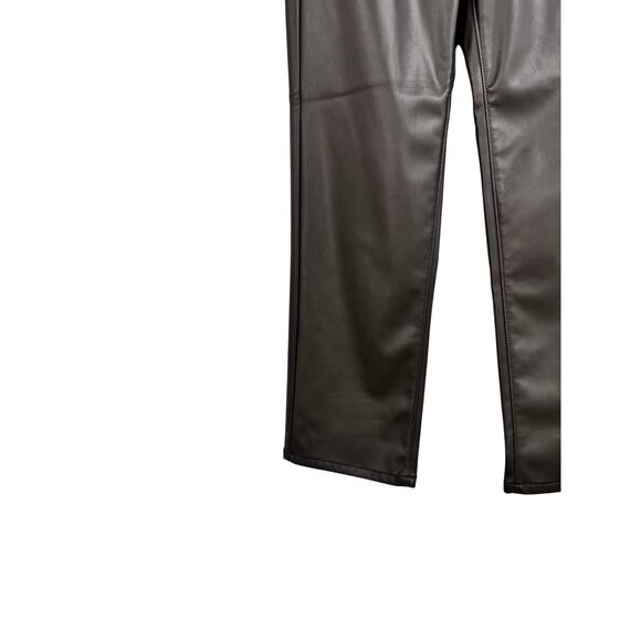 NWT Loft Wide Leg Faux Leather Olive Pants Womens 4 - Picture 8 of 8